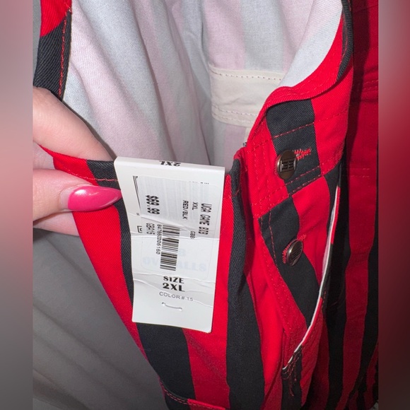 NWT University of Georgia Striped Game Bibs Overalls - Picture 7 of 10